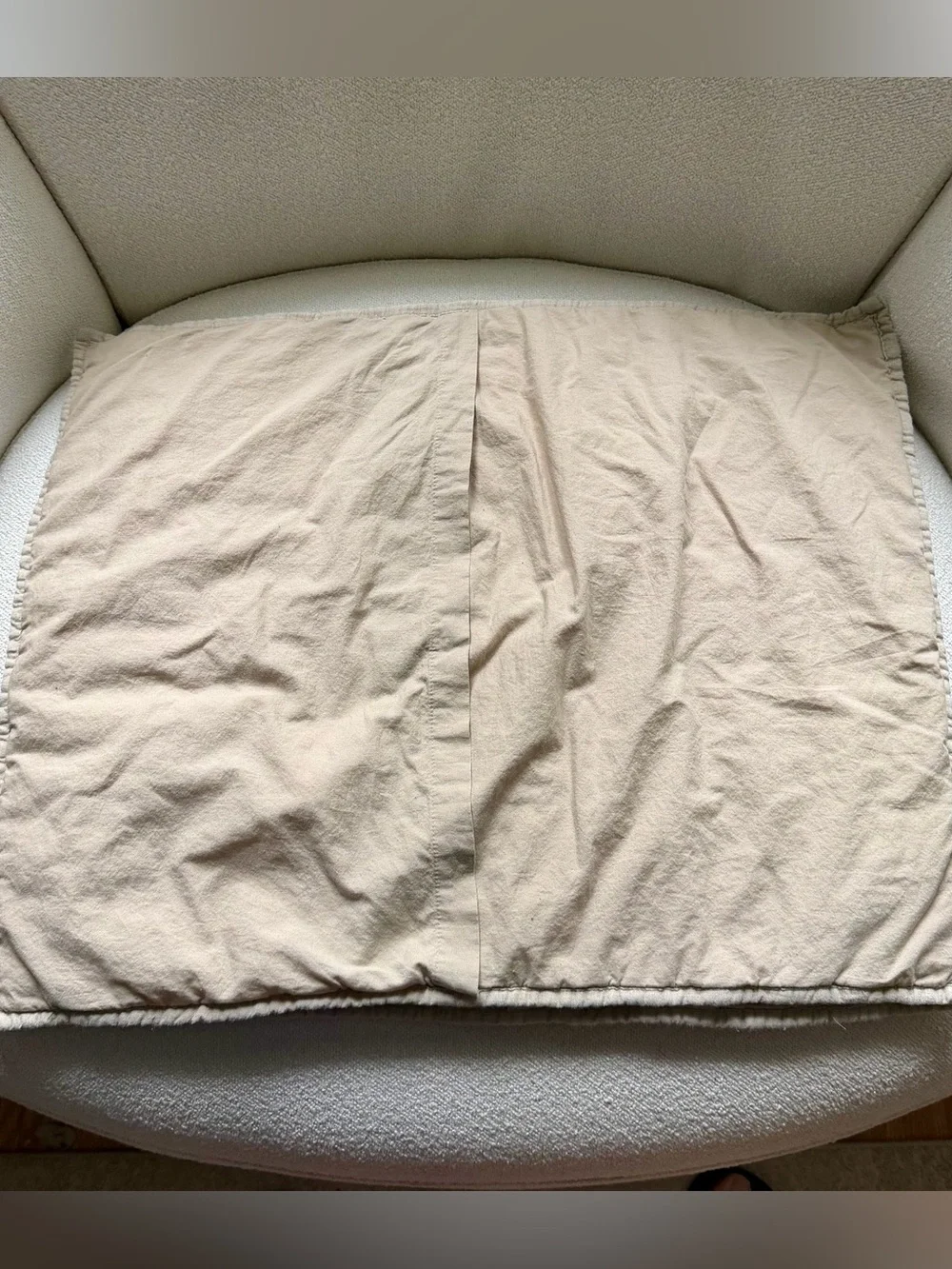 Crate and Barrel Belgian Flax Linen Standard Shams Set of 2 Natural